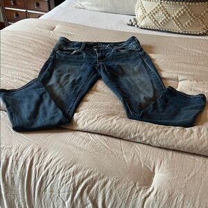 American Eagle Outfitters Dark Blue Straight Leg Jeans